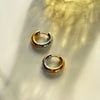 Vei Dual Toned Hoops | 18K Gold Plated