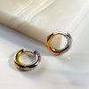 Vei Dual Toned Hoops | 18K Gold Plated