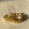 Golden hoop earring